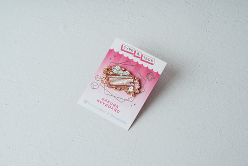 RoseGoldJelly x Dangkeebs - Type and Tack - Sakura Keyboard Pin