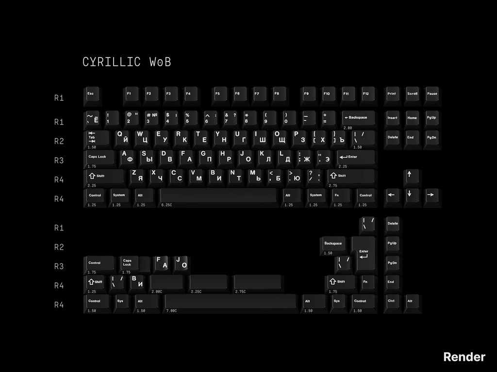 GMK Cyrillic Beige & WoB